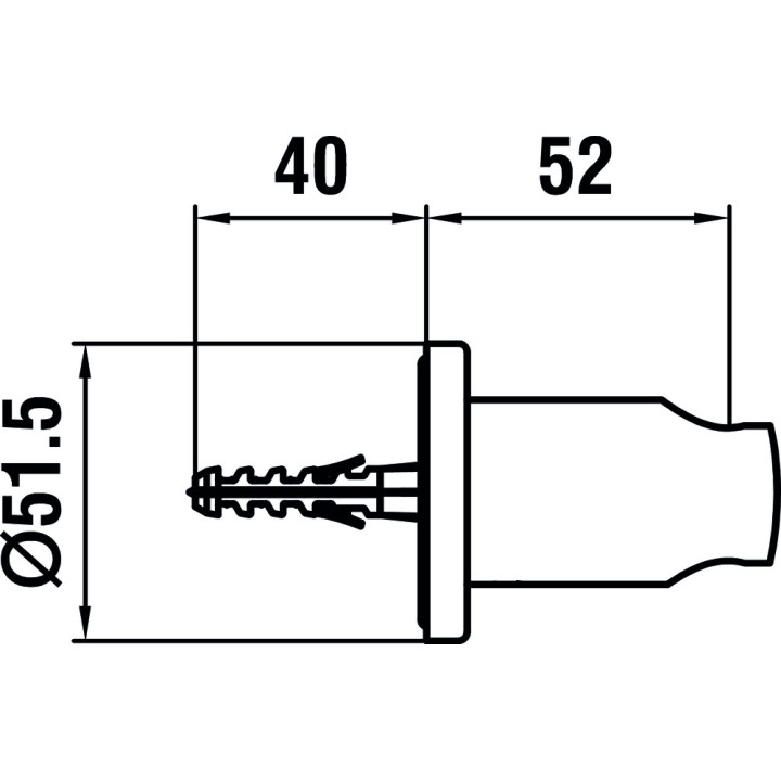 Ramię deszczownicy Laufen, ścienne, 420mm, rozeta kwadratowa, chrom