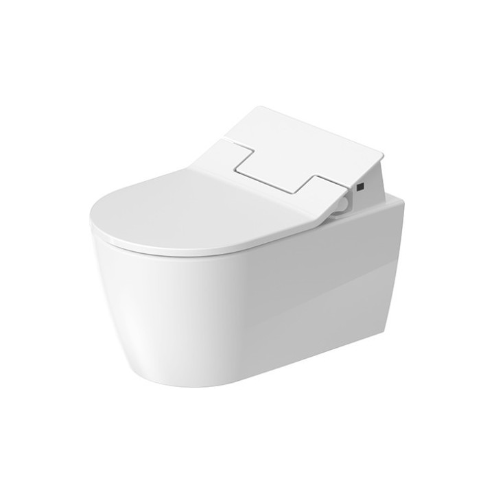 Miska toaletowa wisząca Duravit ME by Starck Rimless, 57x37cm, bez rantu spłukującego, mocowanie Durafix, HygieneFlush, powłoka 