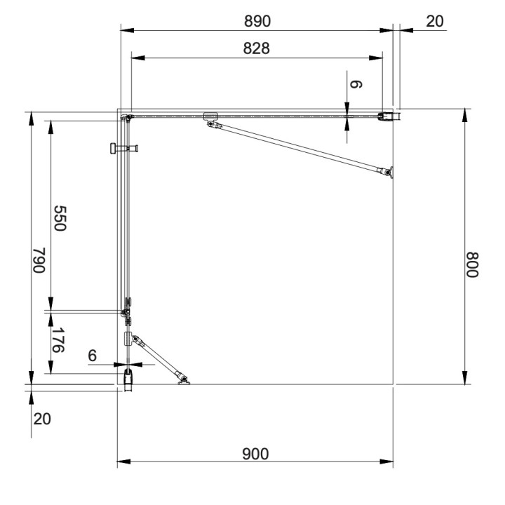 Prostokątna kabina prysznicowa Omnires Manhattan, 80x70cm, drzwi uchylne, szkło transparentne, profil chrom