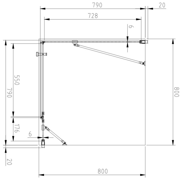 Prostokątna kabina prysznicowa Omnires Manhattan, 80x120cm, drzwi uchylne, szkło transparentne, profil chrom