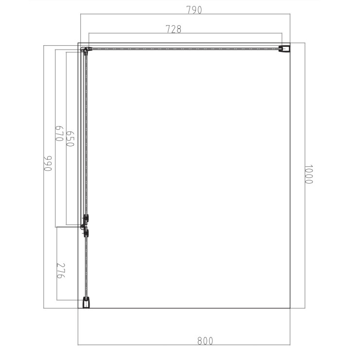 Prostokątna kabina prysznicowa Omnires Manhattan, 100x70cm, drzwi uchylne, szkło transparentne, profil chrom