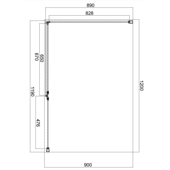 Prostokątna kabina prysznicowa Omnires Manhattan, 120x80cm, drzwi uchylne, szkło transparentne, profil chrom