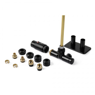 Zestaw zintegrowany termostatyczny kątowy z rurką zanurzeniową Terma, Lewy - chrom