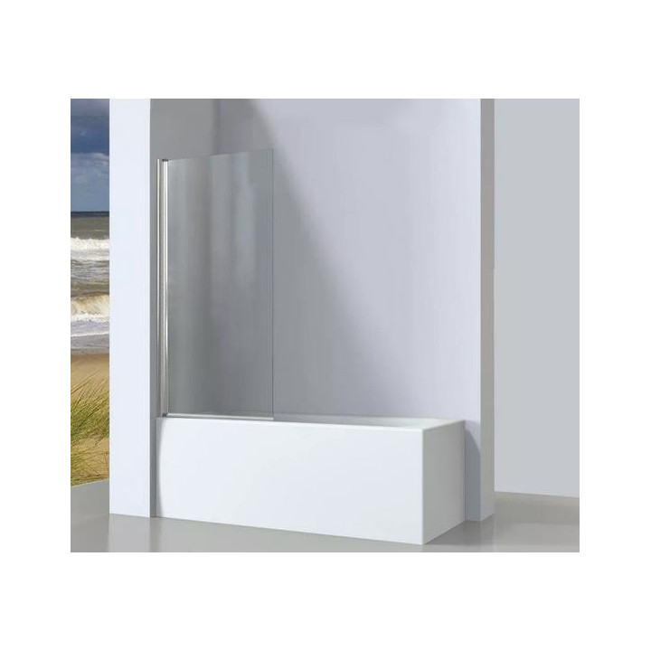 Parawan nawannowy Omnires Kingston, 120cm, montaż uniwersalny, drzwi składane wahadłowe, szkło transparentne, profil czarny mat