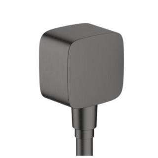 Przyłącze kątowe Hansgrohe FixFit, z zaworem zwrotnym, czarny mat