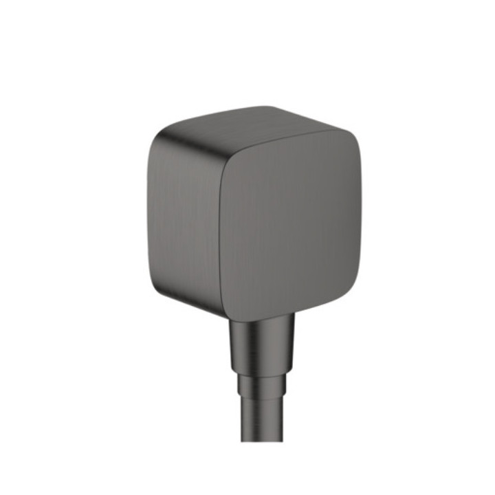 Przyłącze kątowe Hansgrohe FixFit, z zaworem zwrotnym, czarny mat