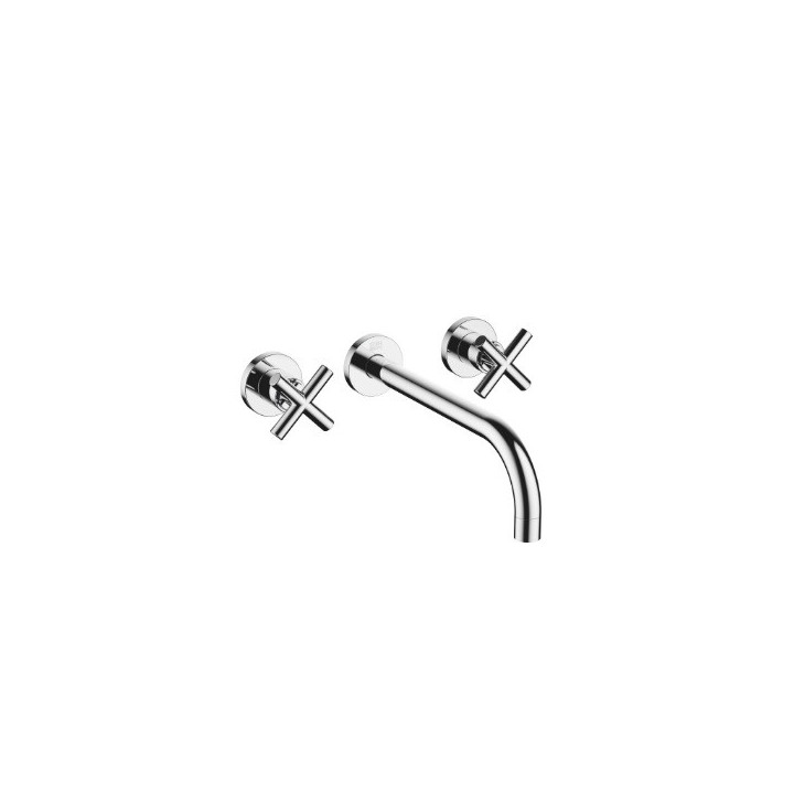 Bateria umywalkowa, ścienna bez korka automatycznego Dornbracht Tara - chrom