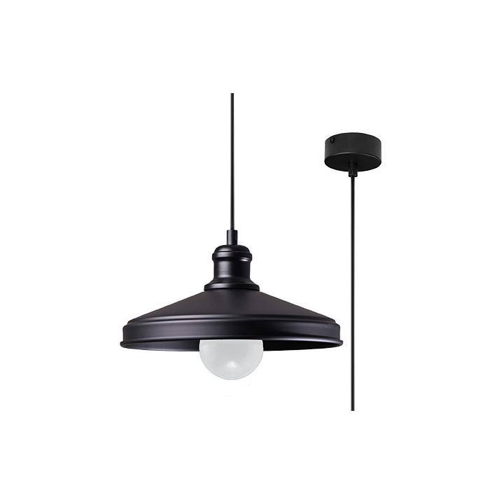 Kinkiet Sollux Ligthing Duomo, 14cm, E27 1x60W, czarny