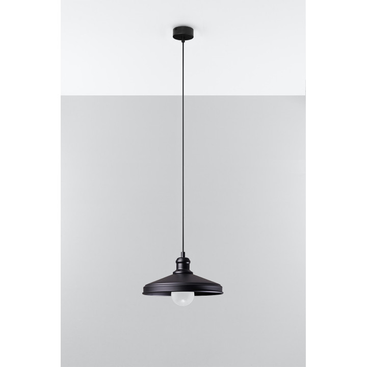 Kinkiet Sollux Ligthing Duomo, 14cm, E27 1x60W, czarny