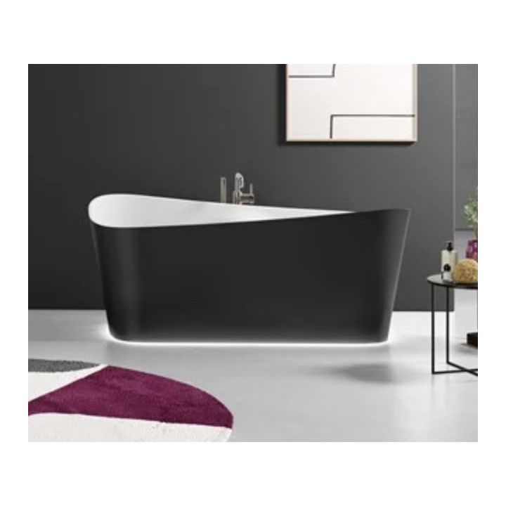Wanna wolnostojąca Novellini Infinitive, 170x75cm, konglomerat Novotech, biały mat