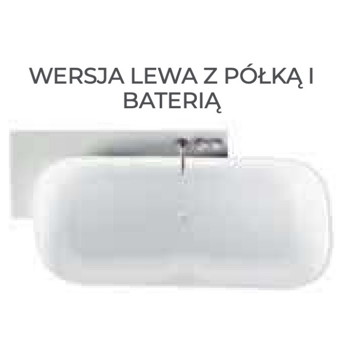 Wanna wolnostojąca Novellini Infinitive, 170x75cm, konglomerat Novotech, biały mat