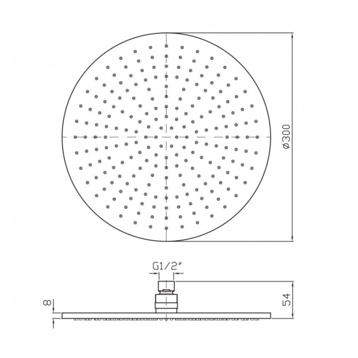 Deszczownica Zucchetti Isyfresh okrągła fi 20cm, chrom- sanitbuy.pl