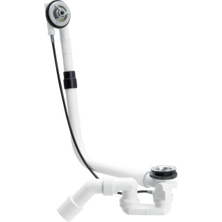 Komplet odpływowo-przelewowy do wanny Viega Multiplex, płaskie wykonanie, nr wzoru 6163.1PL, chrom