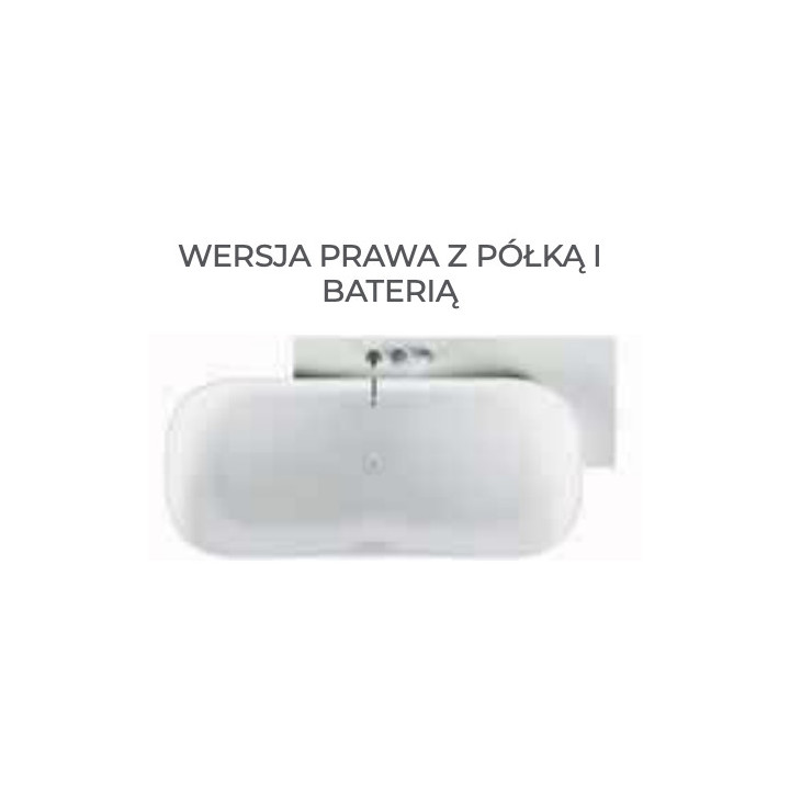 Wanna wolnostojąca Novellini Ship, 150x70cm, konglomeratowa, biały mat