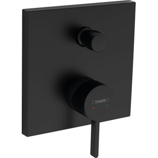 Bateria wannowa Hansgrohe Finoris, podtynkowa, jednouchwytowa, przełącznik ciśnieniowy, czarny mat