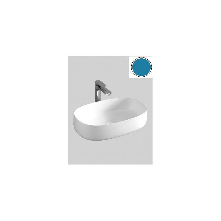 Miska wisząca Artceram A16, 52,5x36cm, bezrantowa, blu notte