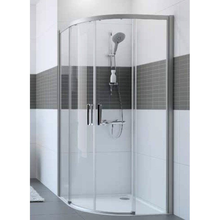 Kabina półokragła Huppe Classics 80x80 cm, srebrny mat, szkło przeźroczyste z Anti Plaque- sanitbuy.pl