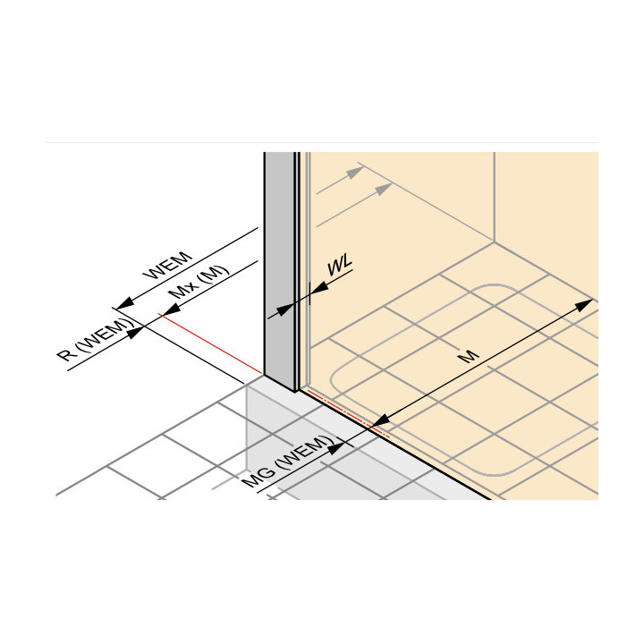 Drzwi prysznicowe  Huppe Classics 2 Gold Edition, 100cm, suwane 1-częściowe ze stałym segmentem, Anti-Plaque, profil złoty