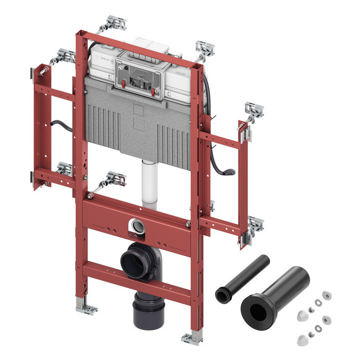 Uniwersalny stelaż podtynkowy WC TECEprofil, wysokość 1120mm, ze spłuczką uruchamianą z przodu