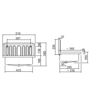 Zlew Alape AG.STAHLFORM510 510x360 mm- sanitbuy.pl