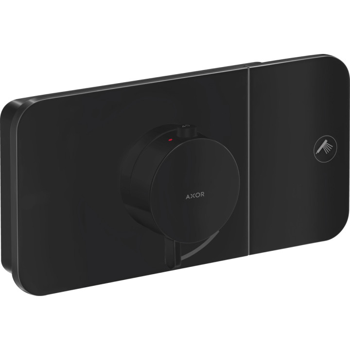 Moduł termostatyczny Axor One, podtynkowy, 1 odbiornik wody, element zewnętrzny, czarny mat
