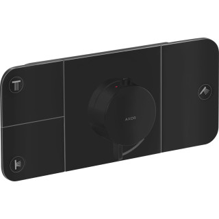 Moduł termostatyczny Axor One, podtynkowy, 3 odbiorniki wody, element zewnętrzny, czarny mat