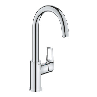 Bateria umywalkowa Grohe BauLoop, stojąca, wysokość 311mm, DN 15, rozmiar L, obracana wylewka, korek automatyczny, chrom