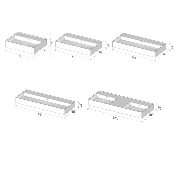 Umywalka nablatowa Riho Oviedo 41x41 - biała
