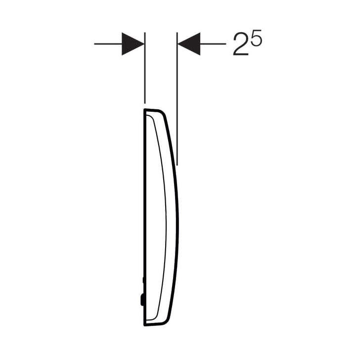 Elektryczny zawór spłukujący Geberit do pisuaru Basic, zasilanie bateryjne, biały