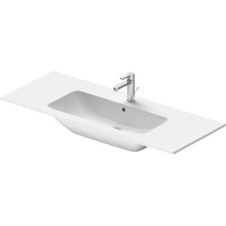 Umywalka meblowa Duravit ME by Starck, 1230x490mm, z przelewem, otwór na baterię, biała