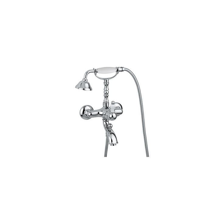 Bateria wannowa Giullini G. Praga, natynkowa, z zestawem natryskowym, chrom