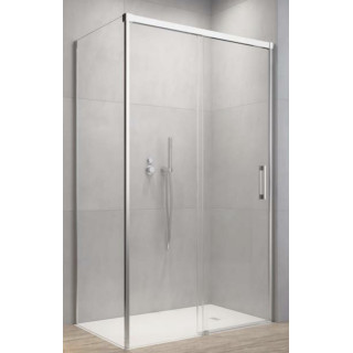 Front do kabiny prysznicowej Radaway Nes 8 Black KDS I 140,  drzwi prawe, szkło przejrzyste, 1400x2000mm, czarny profil