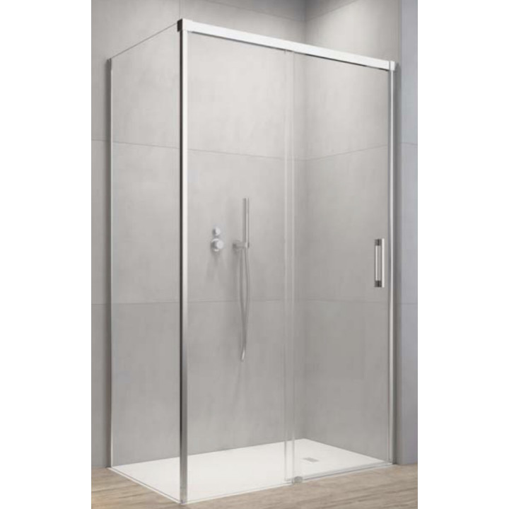 Front do kabiny prysznicowej Radaway Nes 8 Black KDS I 140,  drzwi prawe, szkło przejrzyste, 1400x2000mm, czarny profil