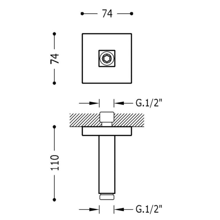 Słuchawka Tres TUB, chrom