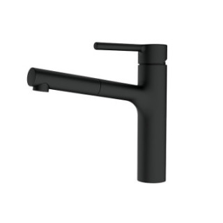 Bateria kuchenna Franke Centro z wyciąganą wylewką - czarny mat