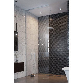 Kabina prysznicowa walk-in Radaway Nes Black Walk-in II Factory 120, uniwersalna, 120x200cm, szkło przejrzyste, profil czarny