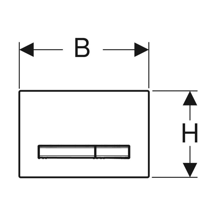 Przycisk uruchamiający Geberit Sigma50, przedni, uniwersalny, przyciski czarny chrom