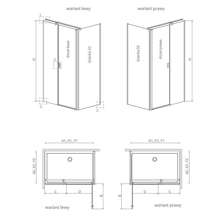 Kabina prysznicowa Radaway Modo X I 120, przejrzysta, 1180x2000mm