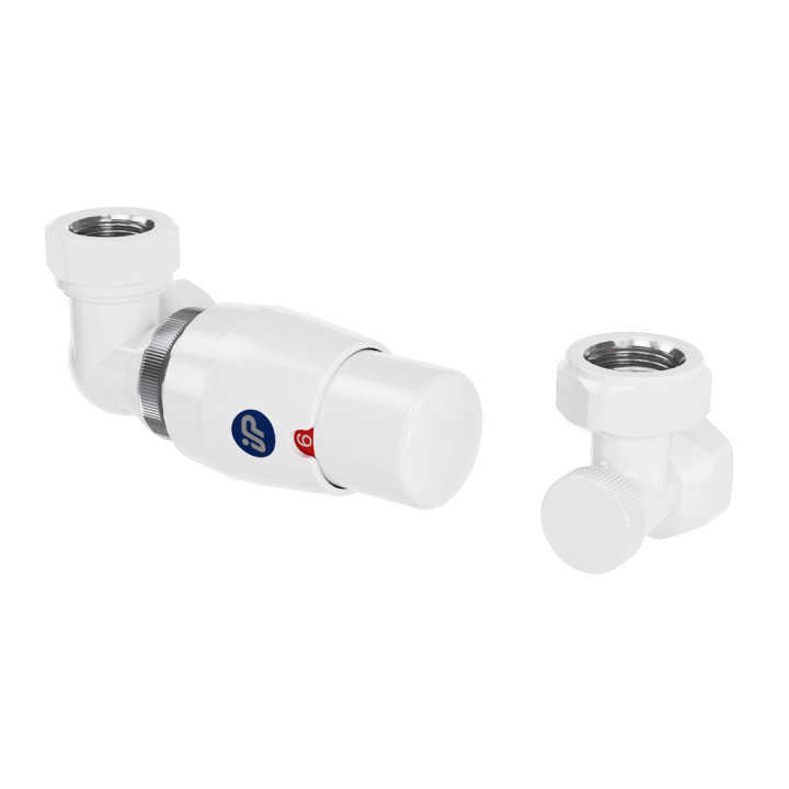 Zestaw termostatyczny Instal Projekt Z13 kątowy (do instalacji cu) - biały