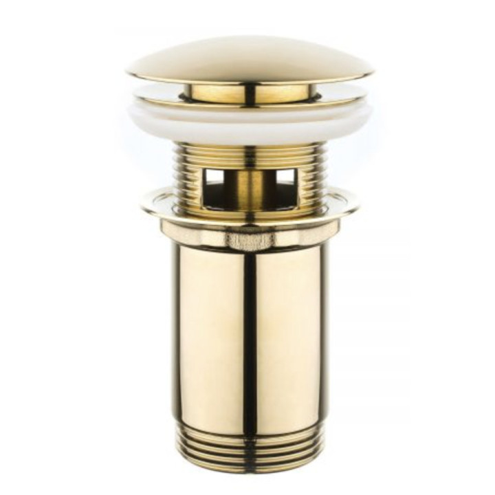 Korek klik-klak Oltens Halsa, do umywalki, G 1 1/4, przelew, czarny mat