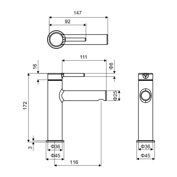 Bateria wannowa Excellent Pi, natynkowa, 2 wyjścia wody, wylewka 158mm, złoty