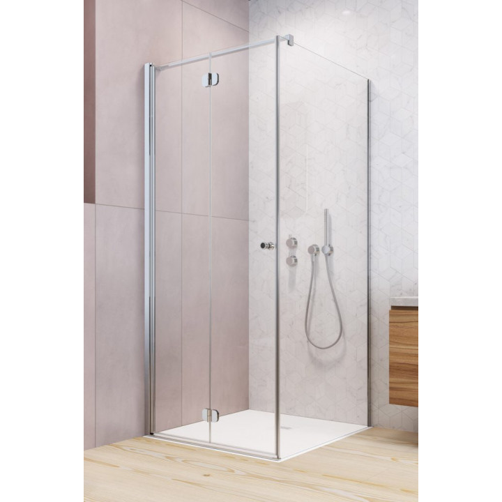 Drzwi kabiny prysznicowej Radaway Eos KDS II, lewe, 120cm, szkło przejrzyste, profil chrom