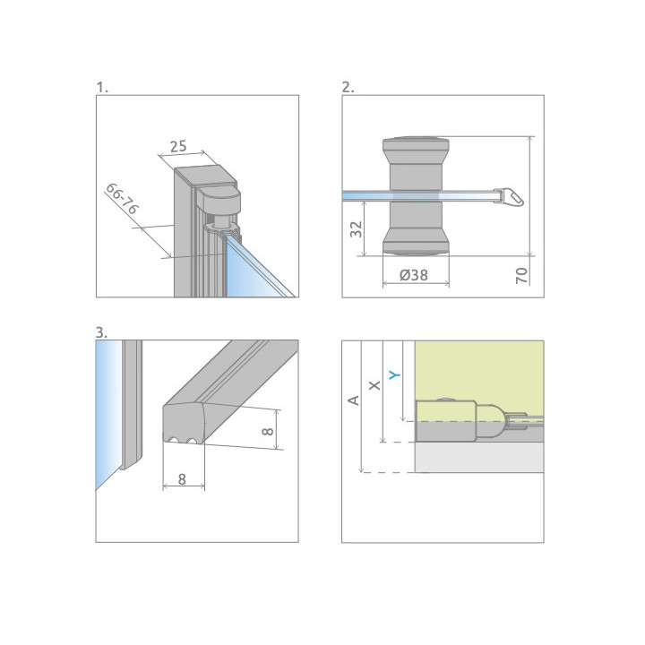 Kabiny prysznicowa Radaway Eos KDJ B, prawa, 90x90cm, szkło przejrzyste, profil chrom