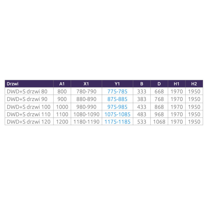 Drzwi kabiny prysznicowej Radaway Eos DWD+S, 80cm, dwuskrzydłowe, szkło przejrzyste, profil chrom