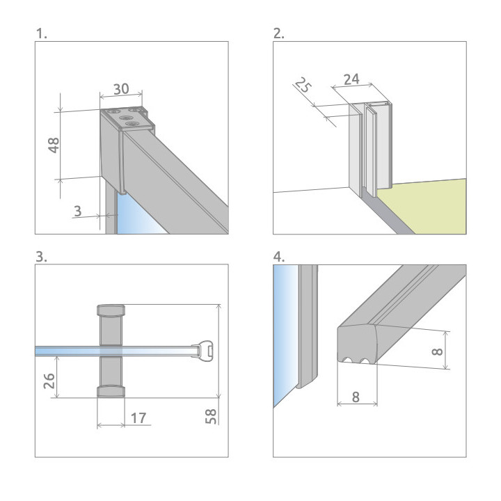 Kabina prysznicowa Radaway Eos KDD B, 100x100cm, drzwi składane, szkło przejrzyste, profil chrom