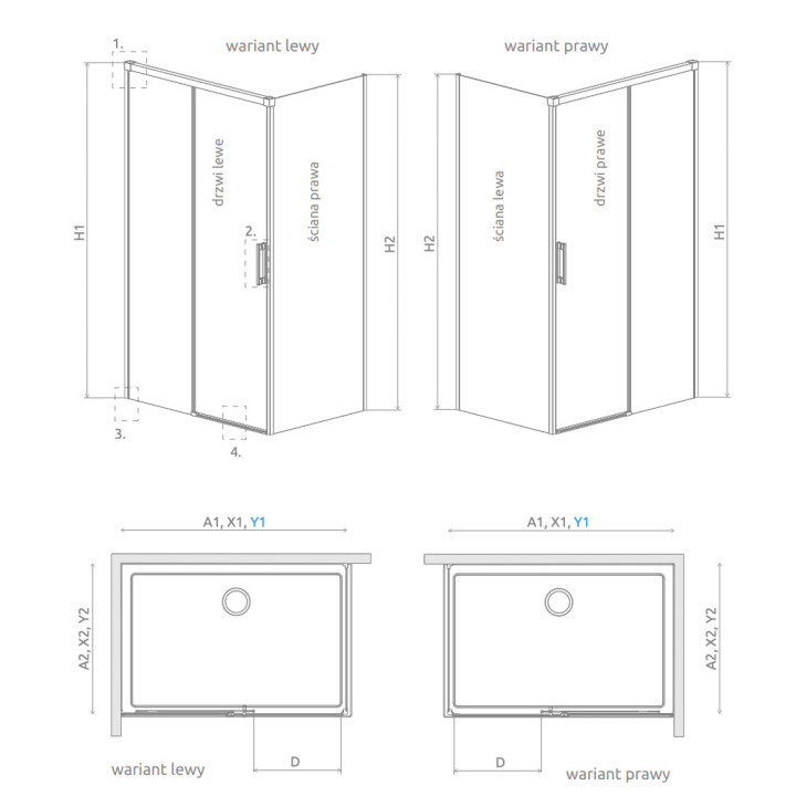 Drzwi kabiny prysznicowej Radaway Arta KDJ I, 100cm, prawe, skrzydłowe, szkło przejrzyste, profil chrome+