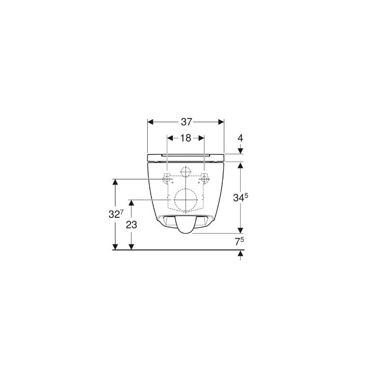 Miska wisząca WC Geberit ONE, TurboFlush, z deską sedesową, biały