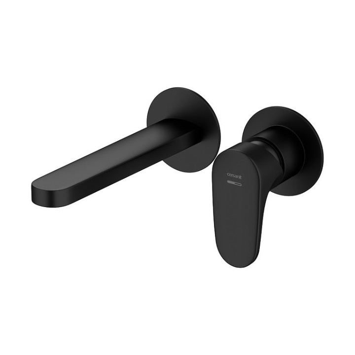 Bateria umywalkowa Cersanit Inverto, podtynkowa, 2-otworowa, wylewka 180mm, czarny