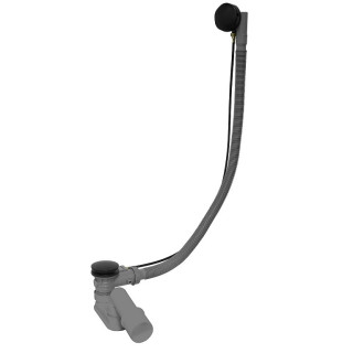 Syfon wannowy dla wanien Riho, Viega, 70cm, korek automatyczny, chrom