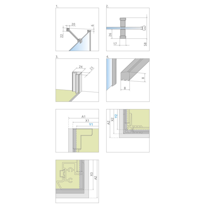 Front do kabiny prysznicowej Radaway Idea Black KDS 160, drzwi prawe, szkło przejrzyste, 1600x2005mm, profil czarny